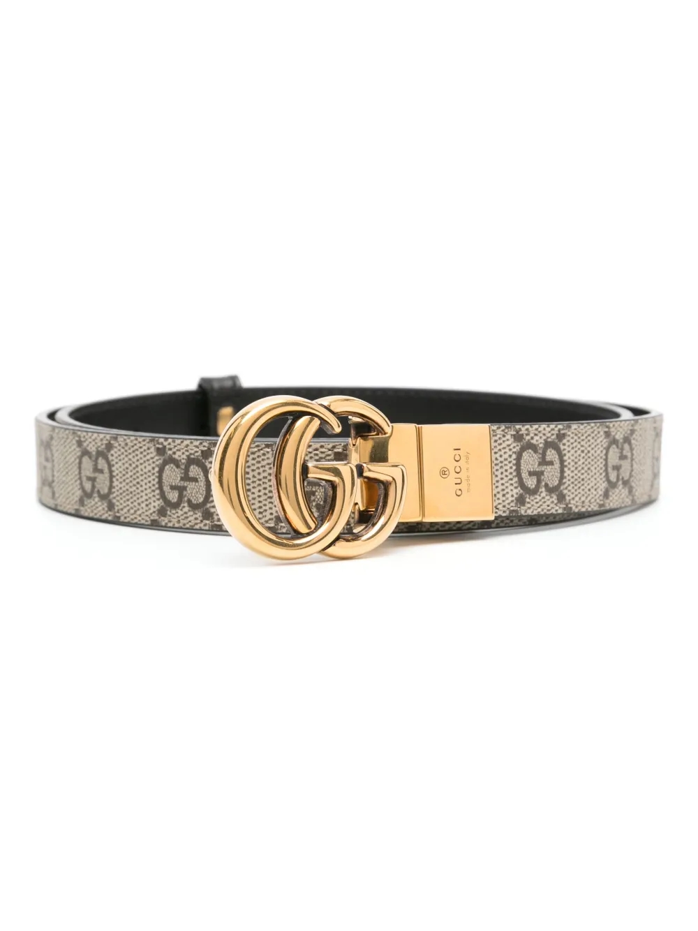 Gucci reversible belt with GG buckle in black leather